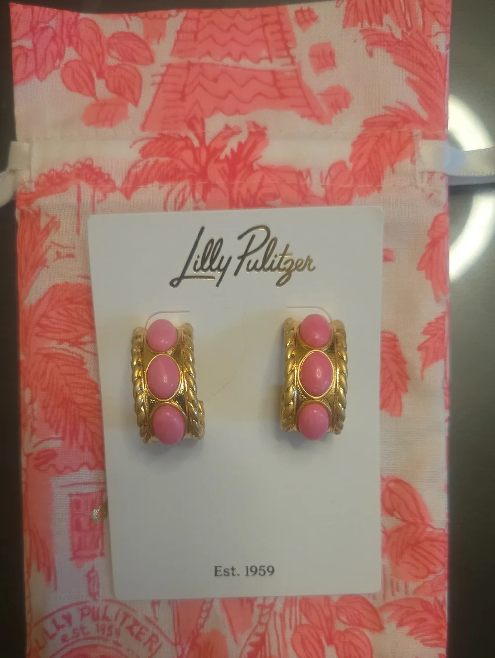 Lilly Pulitzer Sunshine Grove Hoop Earrings